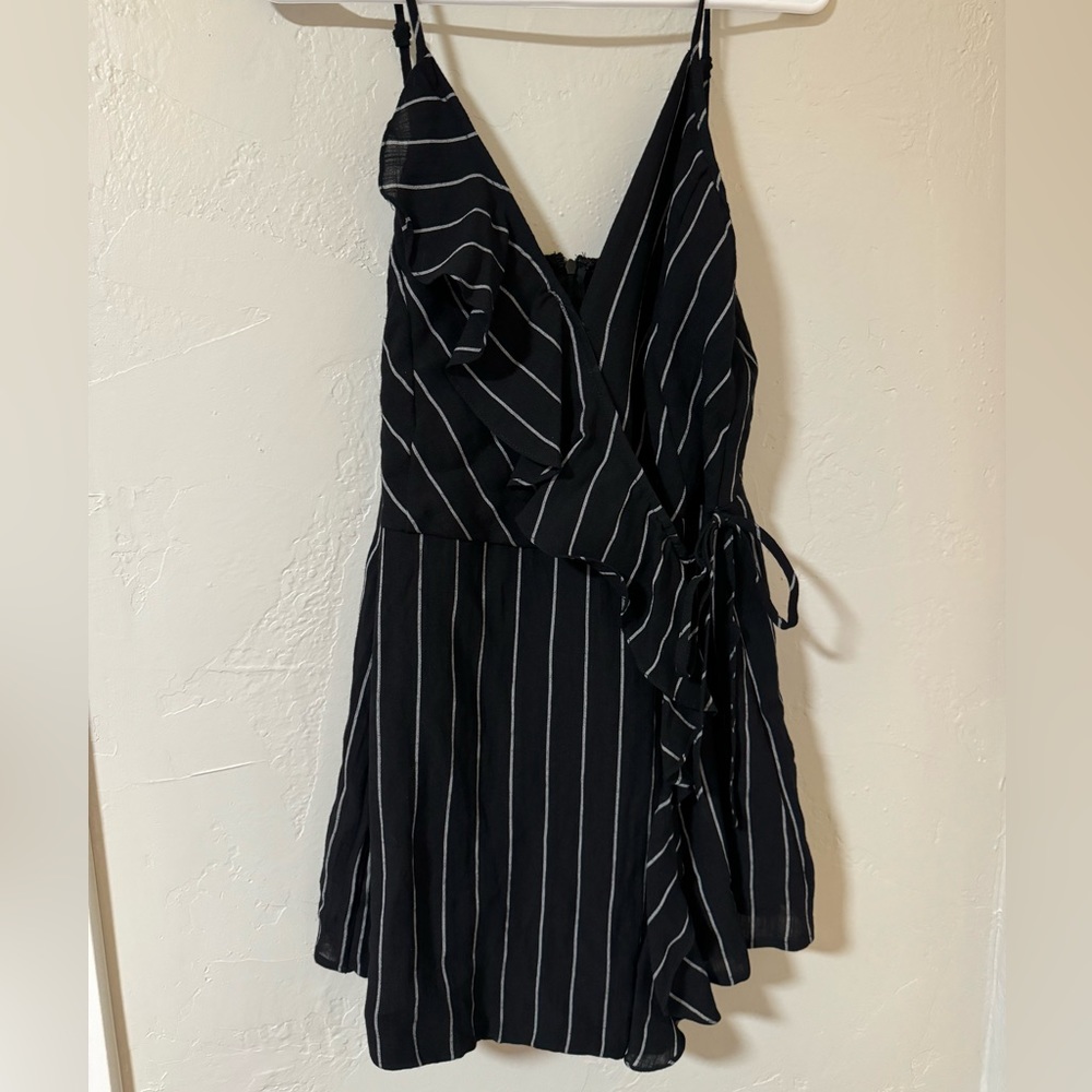 Black stripe romper